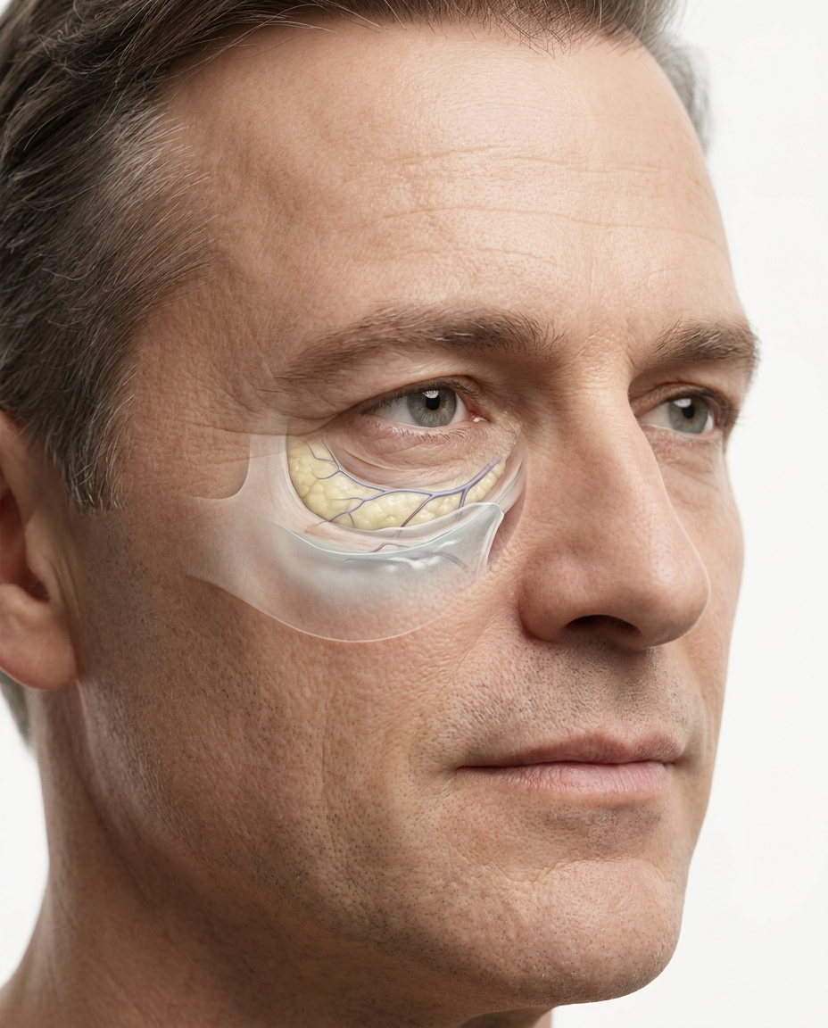 Under-eye bags and dark circles in men